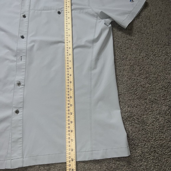Kuhl Shirt Mens XL Renegade Tufflex Light Gray Short Sleeve Performance Stretch - Picture 4 of 7